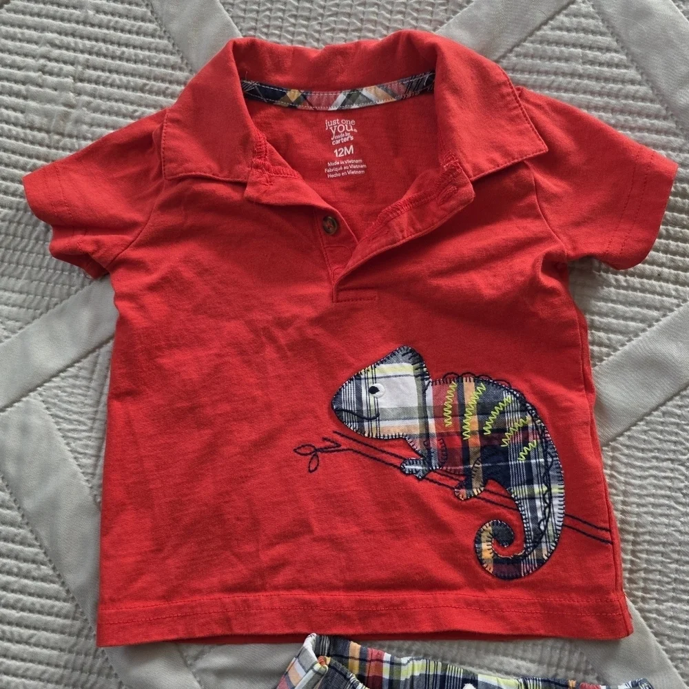🔥5 FOR $25🔥Just For You by Carters 12M Baby Boy Outfit